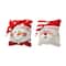 Glitzhome® Hooked 3D Santa & Snowman Throw Pillow Set